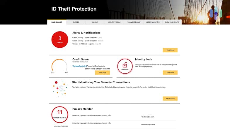 Lifelock Dashboard Lifelock Dashboard