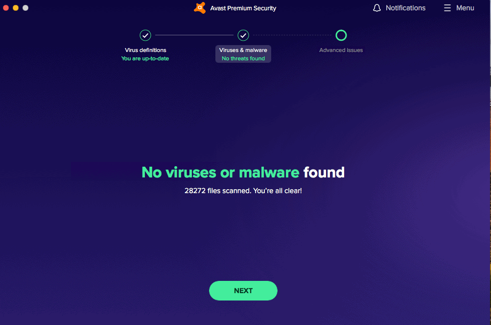 Avast Antivirus – No Viruses or Malware Found Avast Antivirus - No Viruses or Malware Found