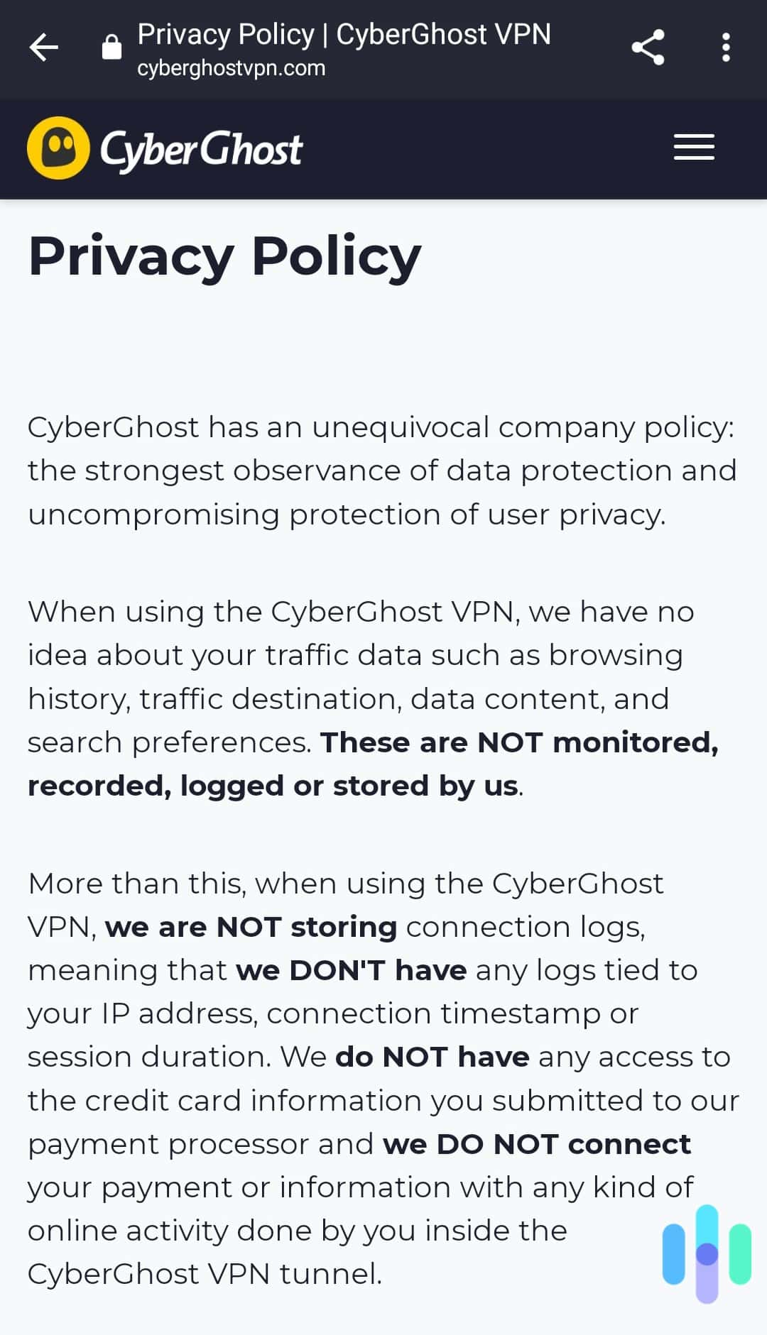 CyberGhost Android privacy policy CyberGhost Android privacy policy