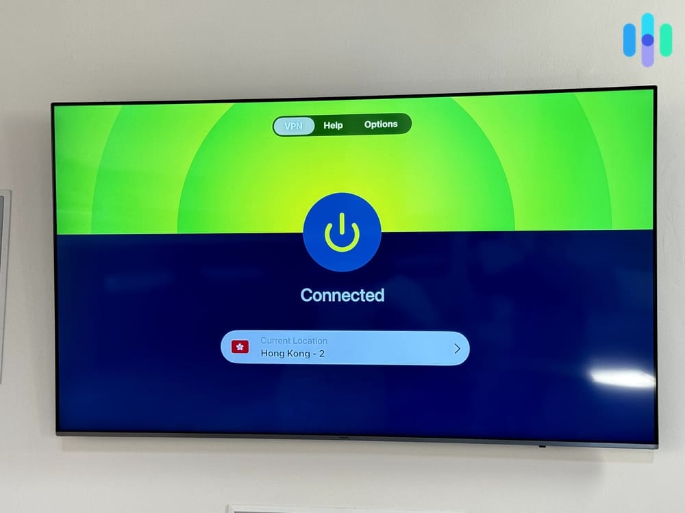 ExpressVPN connected to Hong Kong on Apple TV ExpressVPN connected to Hong Kong on Apple TV