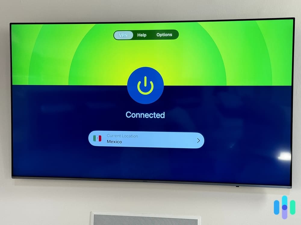 ExpressVPN using the Apple TV app connected to Mexico ExpressVPN using the Apple TV app connected to Mexico