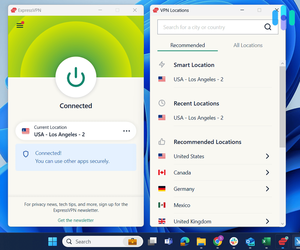 ExpressVPN’s Windows App ExpressVPN's Windows App