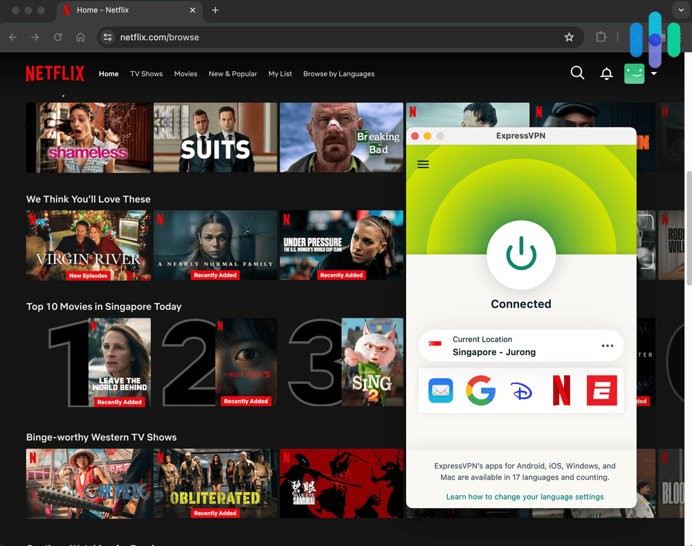 Using ExpressVPN and changing our server to Singapore to see what’s trending. Using ExpressVPN and changing our server to Singapore to see what's trending.