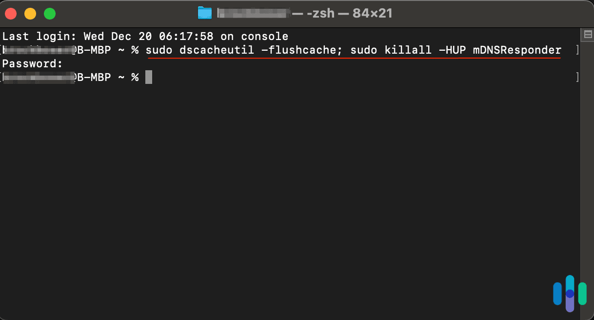 Flush DNS on terminal for Mac Flush DNS on terminal for Mac