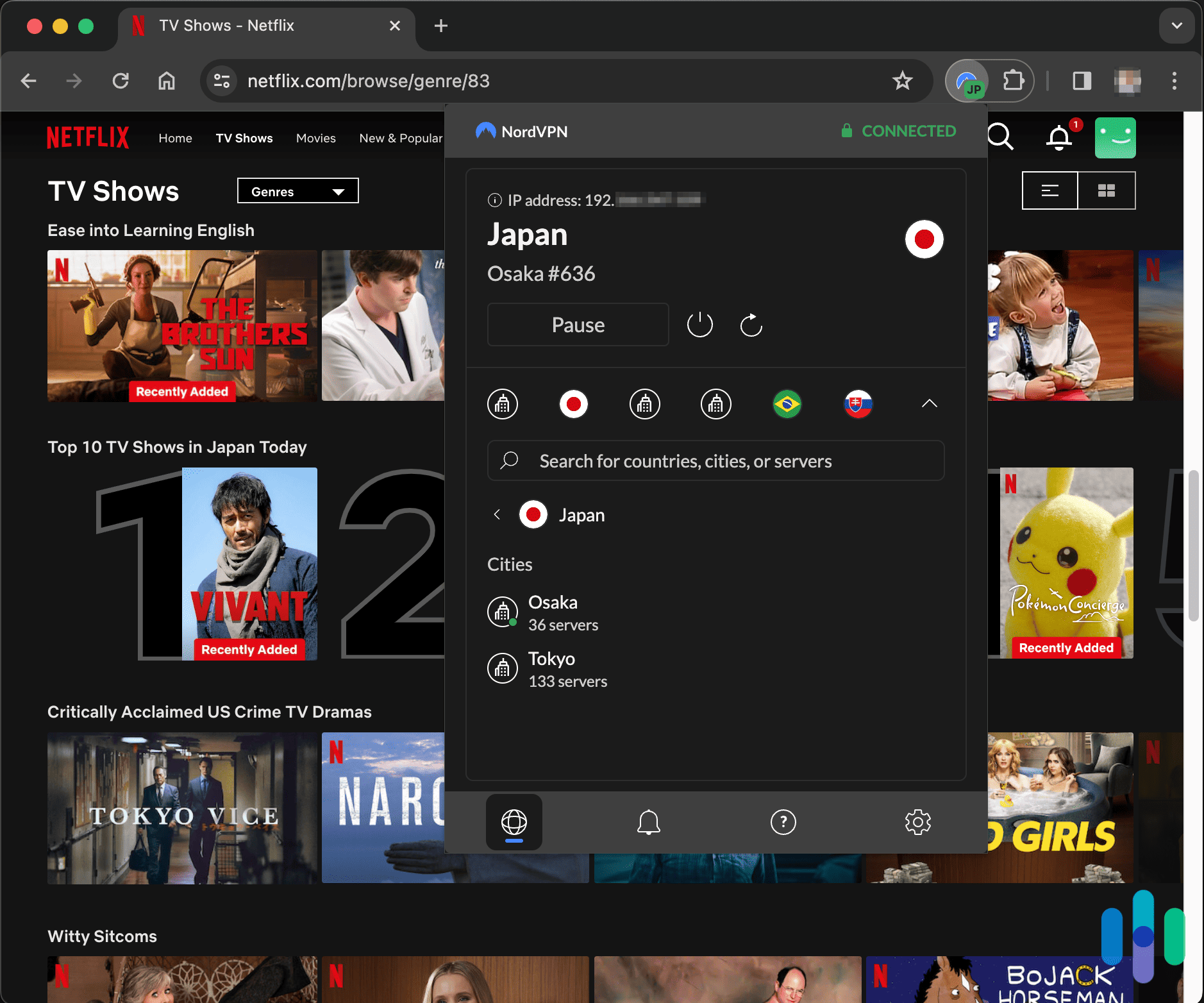Using a VPN to connect to Japan to see the local content on Netflix Using a VPN to connect to Japan to see the local content on Netflix
