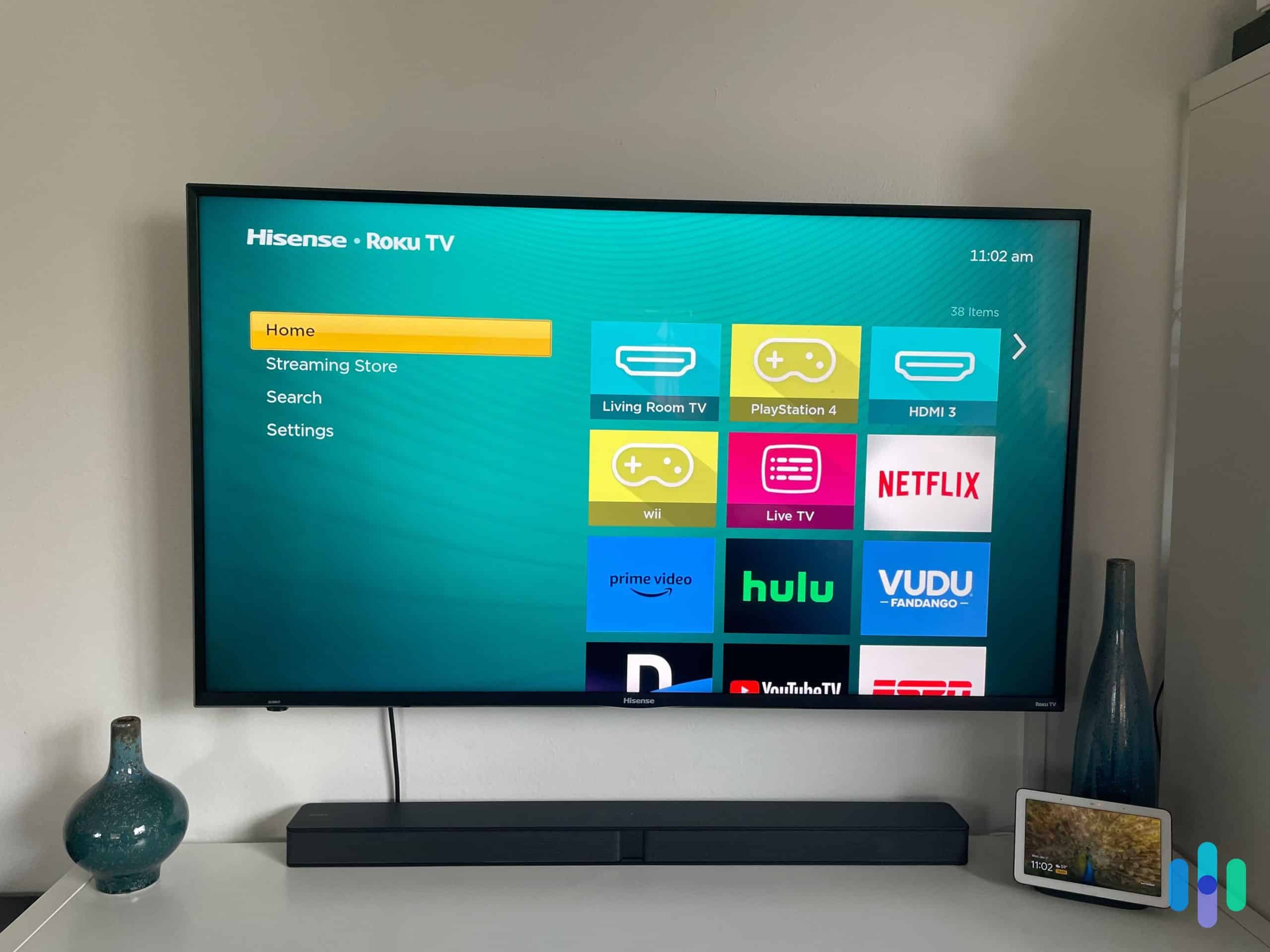 Roku TV’s home page Roku TV's home page