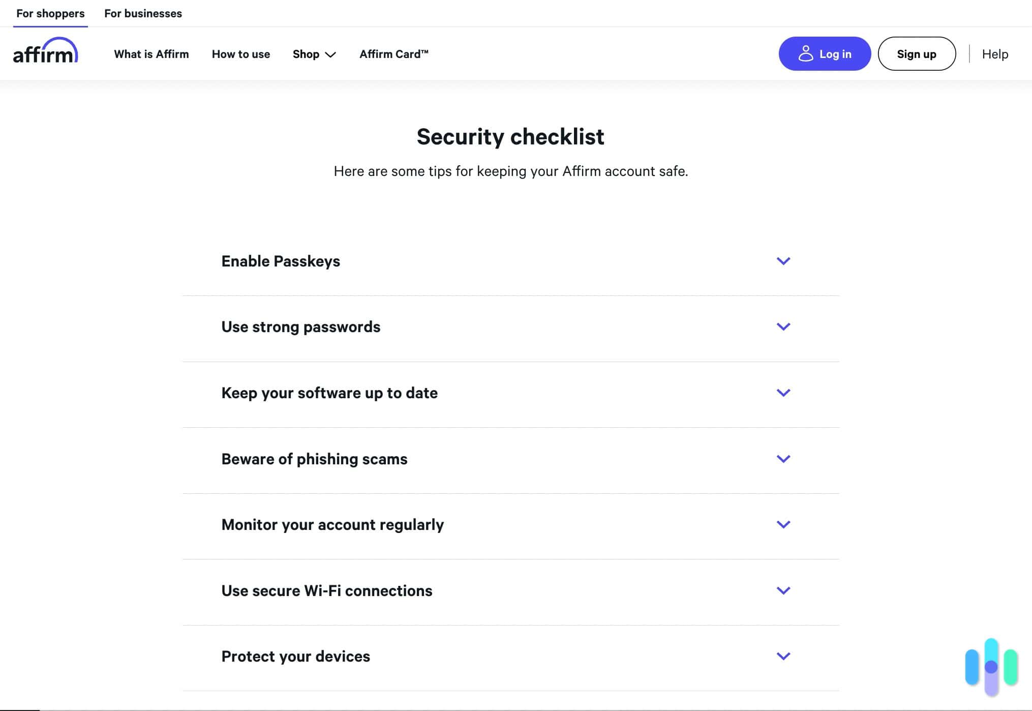 Affirm Security Checklist Affirm Security Checklist