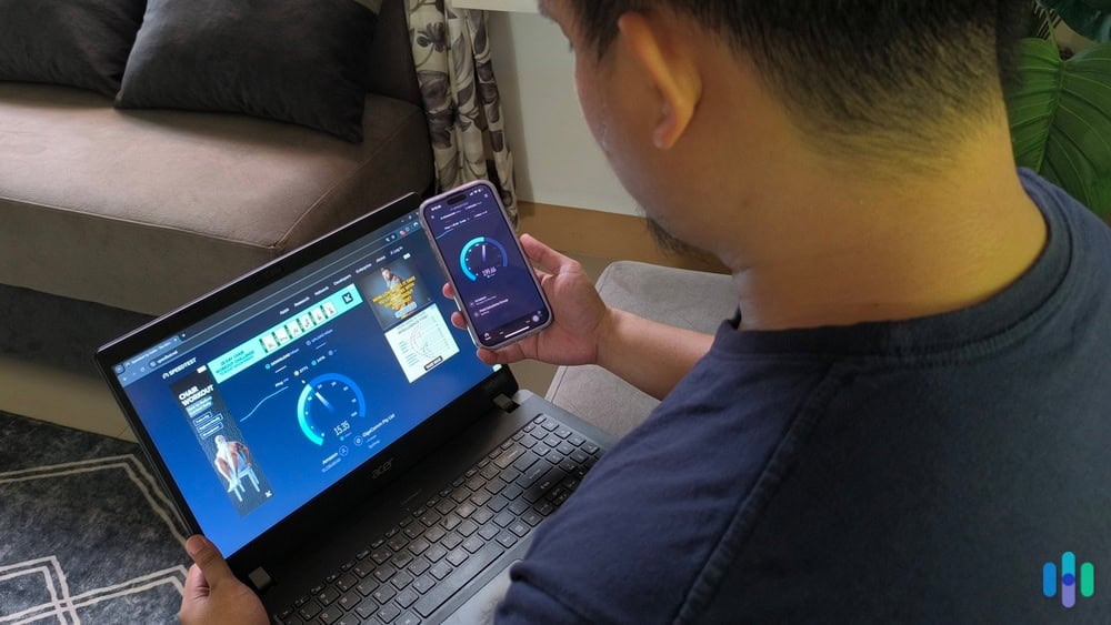 Our VPN expert running TotalAV VPN speed tests. Our VPN expert running TotalAV VPN speed tests.