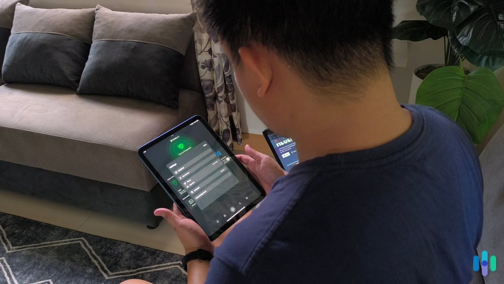 Testing the TotalAV VPN IKEv2 connection on our iPad. Testing the TotalAV VPN IKEv2 connection on our iPad.