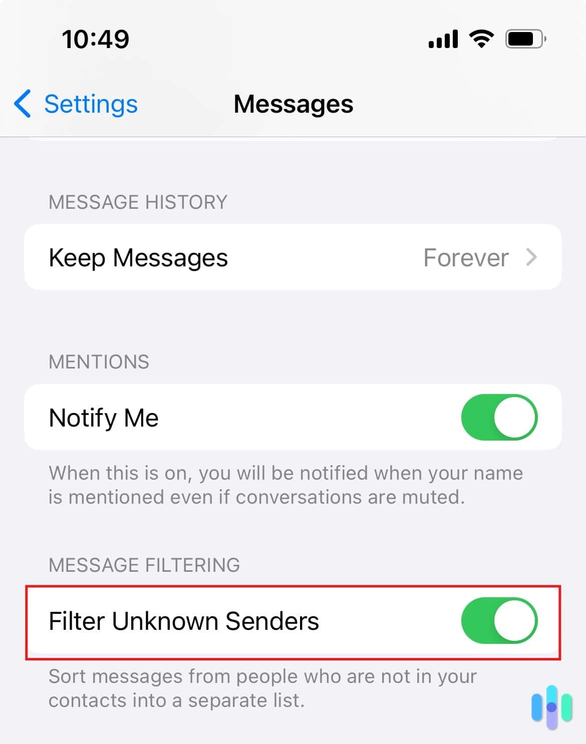 Filter Unknown Senders on iPhone Filter Unknown Senders on iPhone