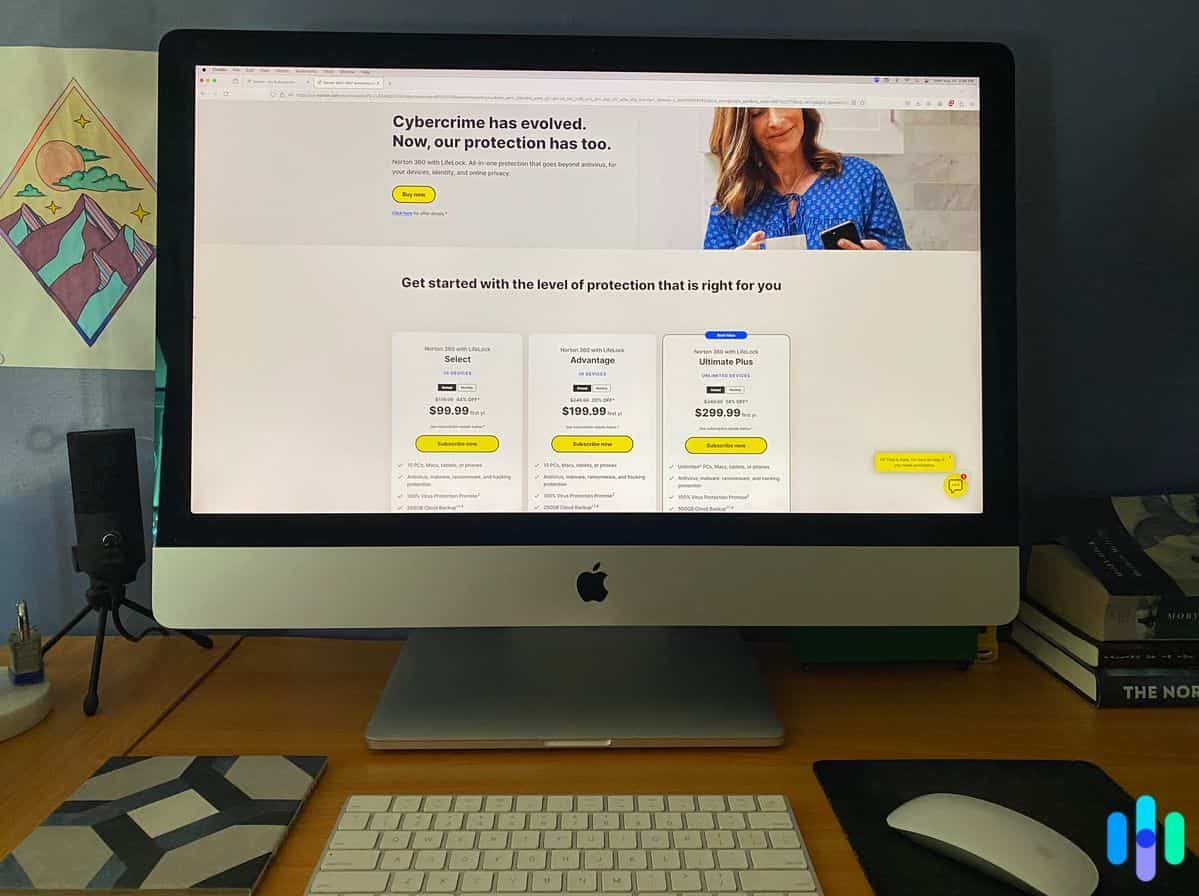 LifeLock’s homepage LifeLock's homepage