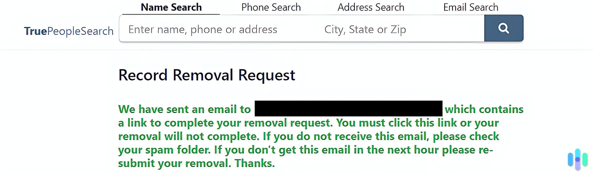 Check your email when you see this prompt. Check your email when you see this prompt.