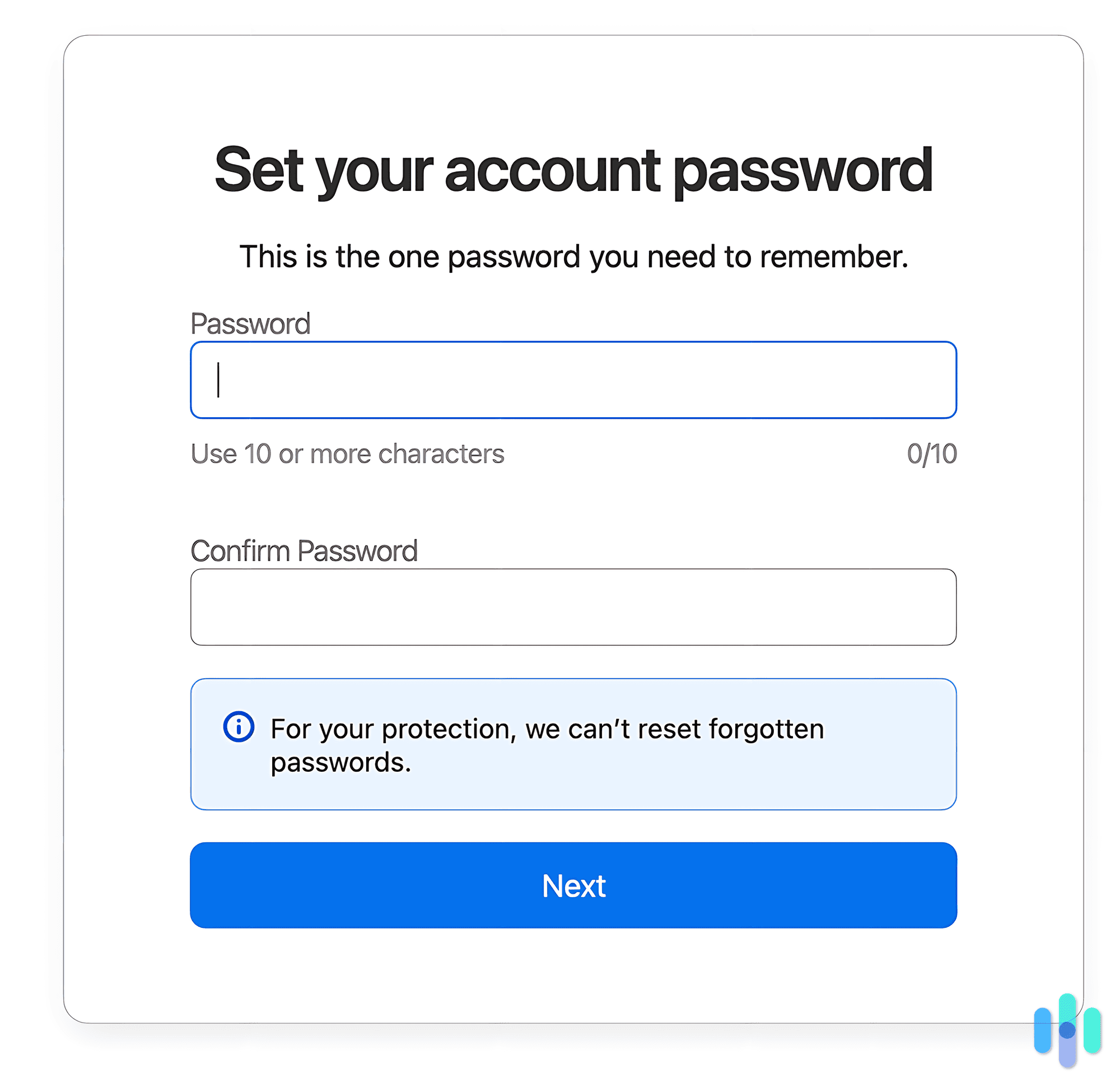Setting up our 1Password account Setting up our 1Password account