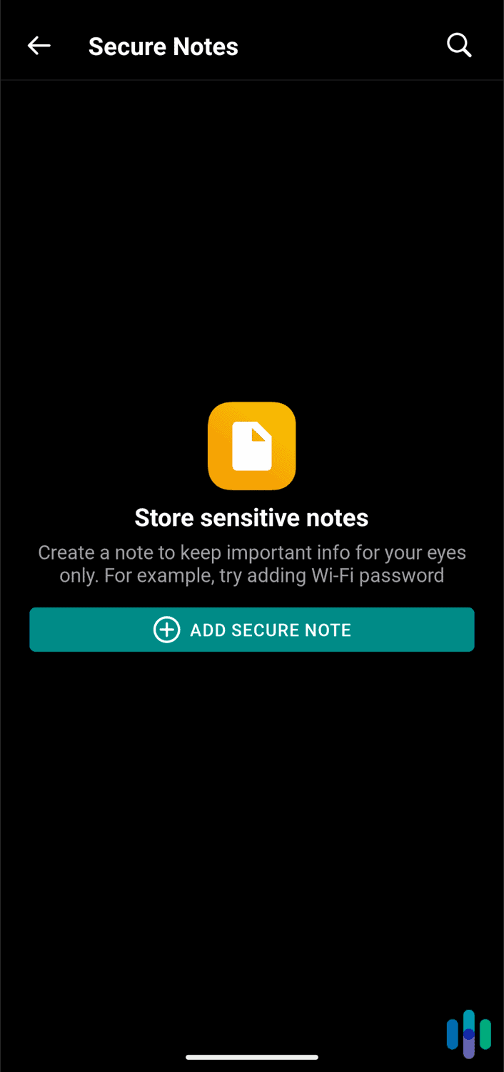 NordPass let us store sensitive notes for anything we needed to write down that we didn’t want others to see. NordPass let us store sensitive notes for anything we needed to write down that we didn’t want others to see.