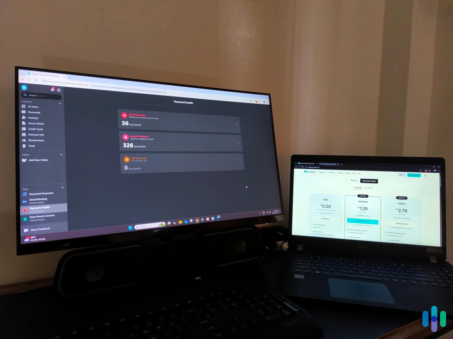 Our NordPass testing setup Our NordPass testing setup