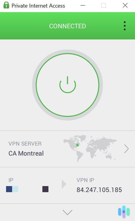 Testing Private Internet Access’ server location in Montreal. Testing Private Internet Access' server location in Montreal.