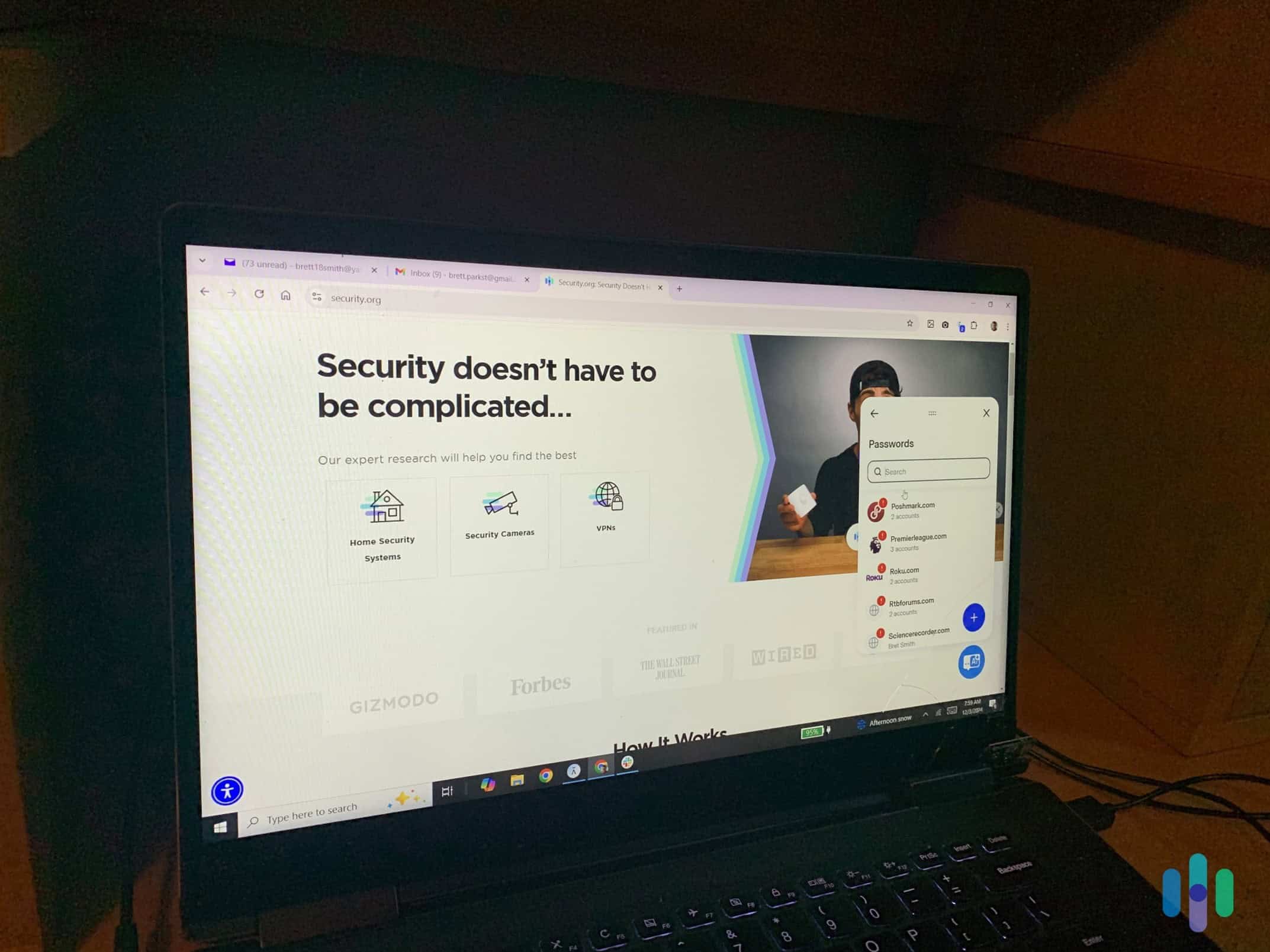 Testing out the Aura password manager’s Chrome browser extension on a Windows laptop. Testing out the Aura password manager’s Chrome browser extension on a Windows laptop.