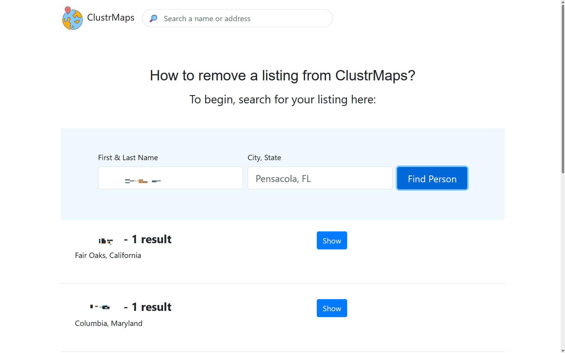 ClustrMaps didn’t have our current information. ClustrMaps didn’t have our current information.