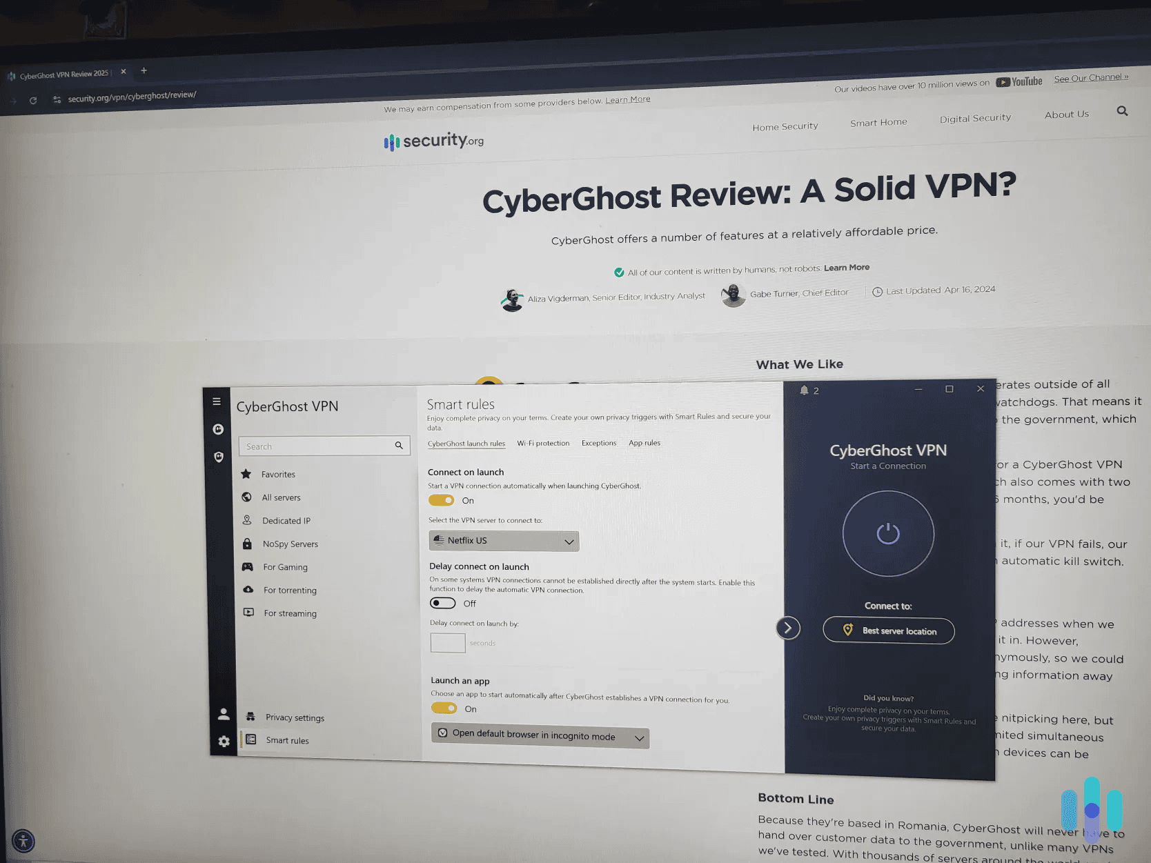 CyberGhost VPN provides access to super-intuitive apps on all devices. (1) CyberGhost VPN provides access to super-intuitive apps on all devices.