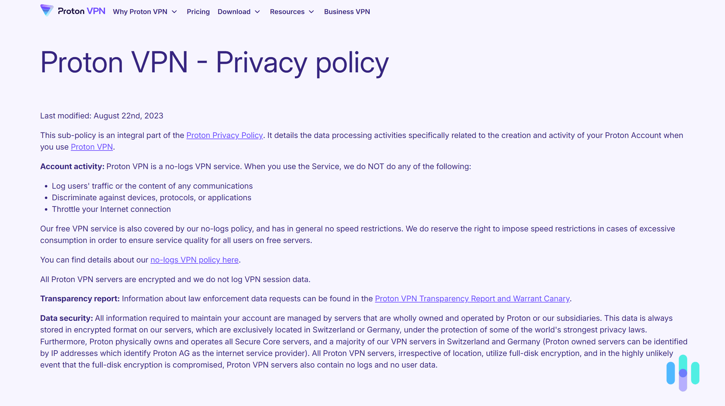 We checked out Proton VPN_s privacy policy to confirm that the free version doesn_t log any user data. We checked out Proton VPN's privacy policy to confirm that the free version doesn't log any user data.