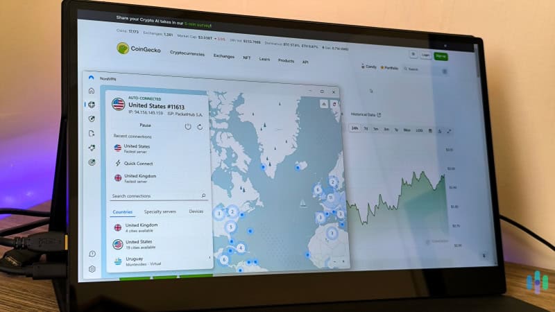 When we used NordVPN's apps, we found them extremely intuitive.