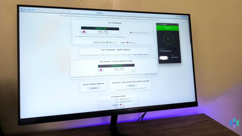 We ran dozens of leak tests while connected to PIA's servers, and we never experienced any IPv6, DNS, or WebRTC leaks.