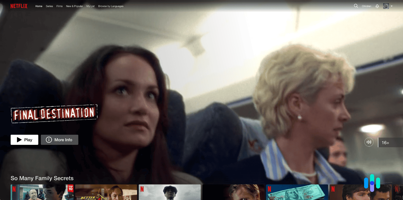 6_We’re actually streaming German Netflix here with audio (bizarrely) in French We’re actually streaming German Netflix here with audio (bizarrely) in French.