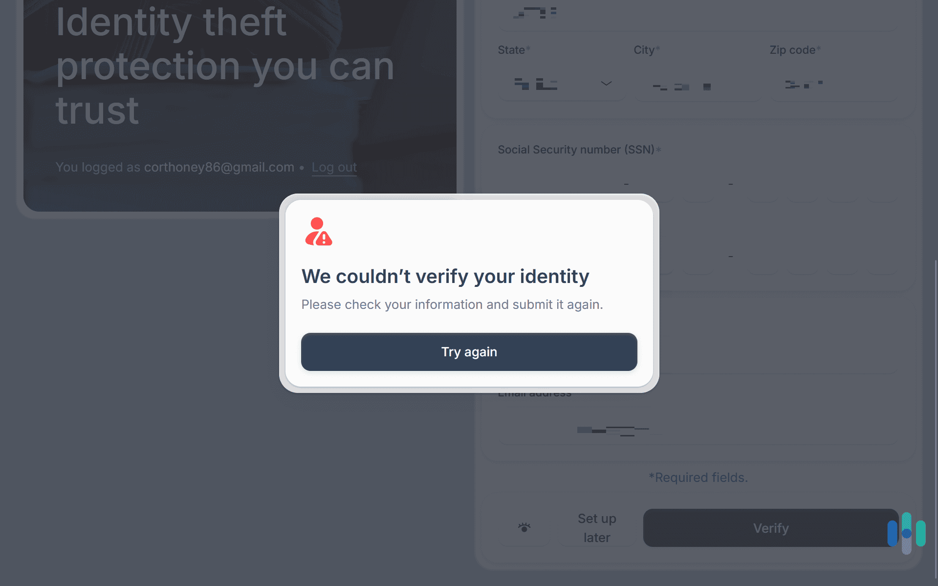 We ran into an error when trying to verify our identity with NordProtect so we had to reach out to their customer support. We ran into an error when trying to verify our identity with NordProtect so we had to reach out to their customer support.