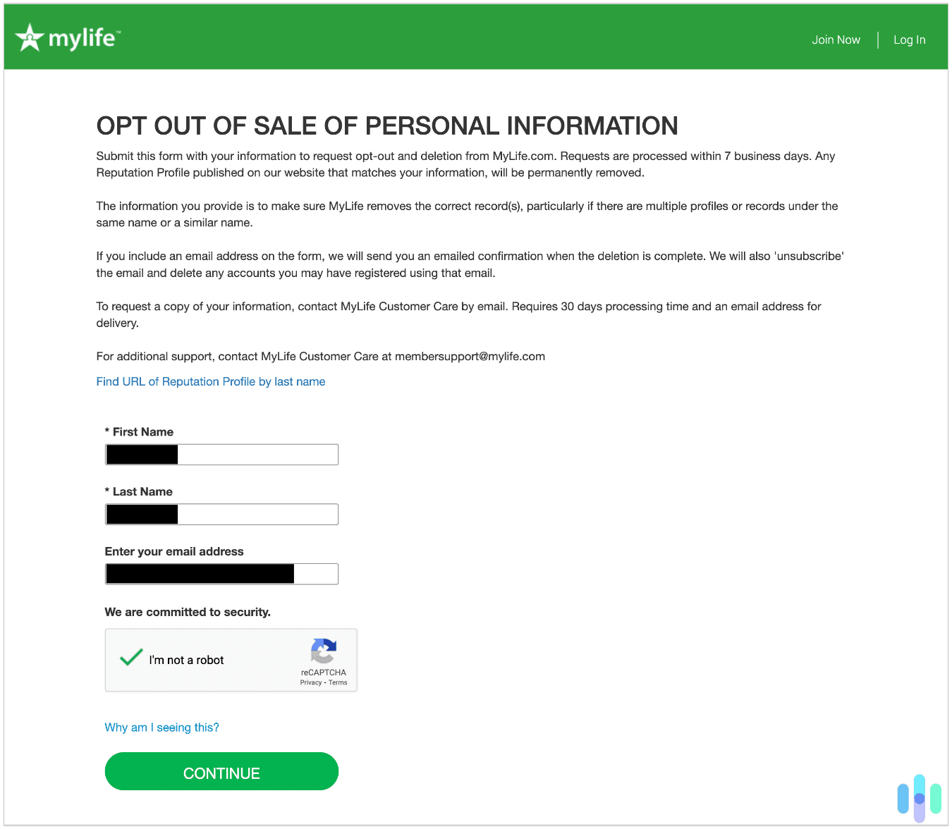 Opting out of MyLife Part 1 Opting out of MyLife Part 1