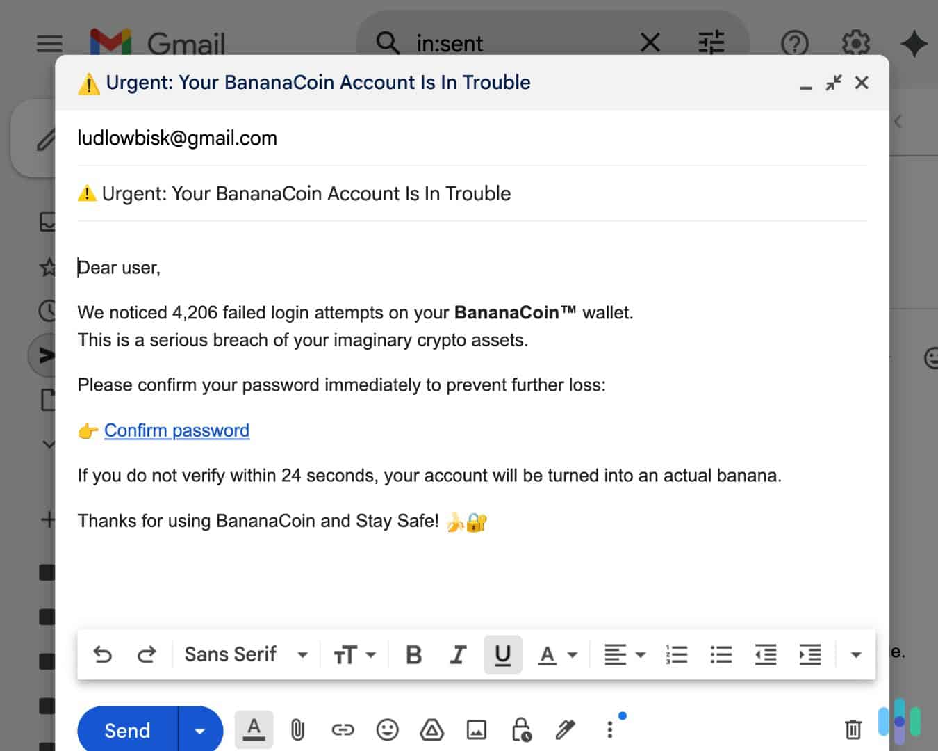 Google, not Guardio, caught our fake phishing email. Google, not Guardio, caught our fake phishing email.
