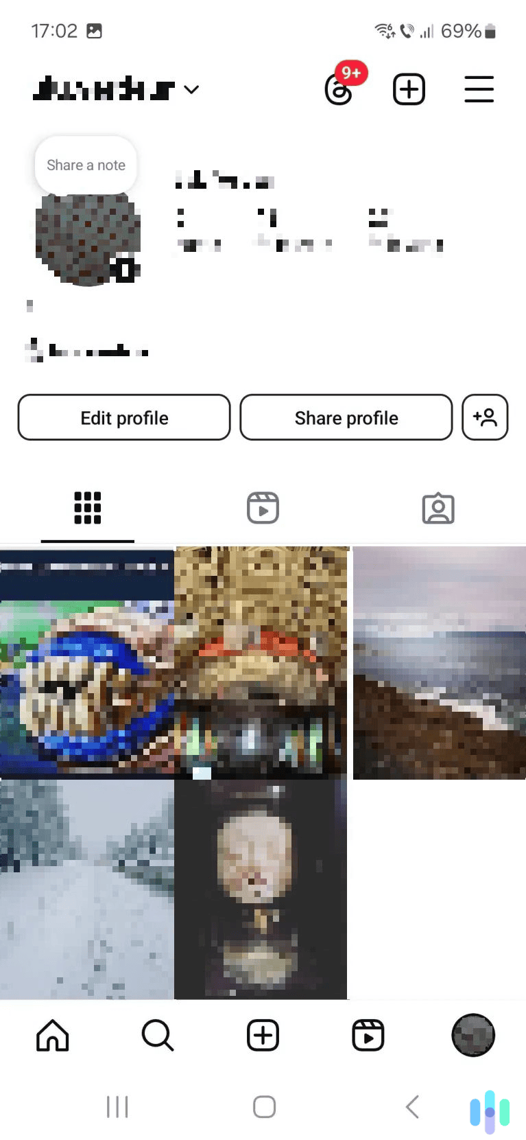 Access the Instagram settings menu. Access the Instagram settings menu.