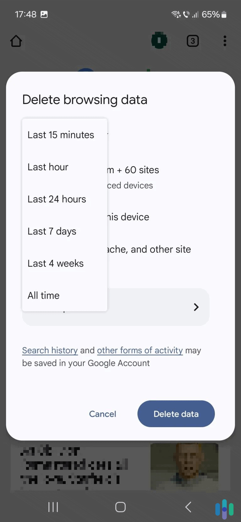 Pick your desired time range from the dropdown menu. Pick your desired time range from the dropdown menu.