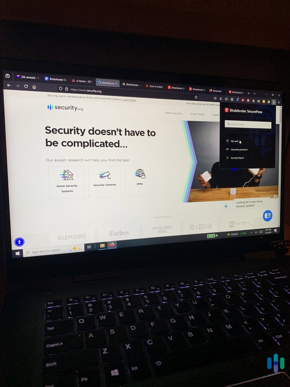 The SecurePass extension has a clean and convenient drop-down menu The SecurePass extension has a clean and convenient drop-down menu