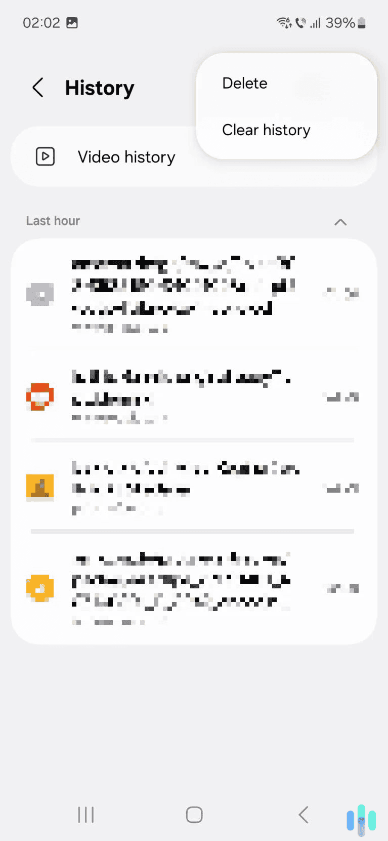 The option to clear your history will instantly remove all entries. The option to clear your history will instantly remove all entries.