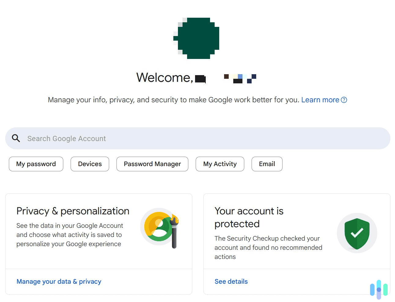 Access the My Activity page. Access the My Activity page.