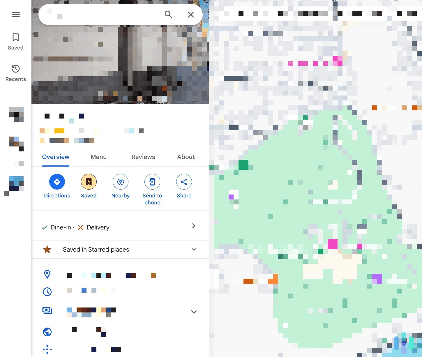 Click the main Google Maps menu icon in the top left.