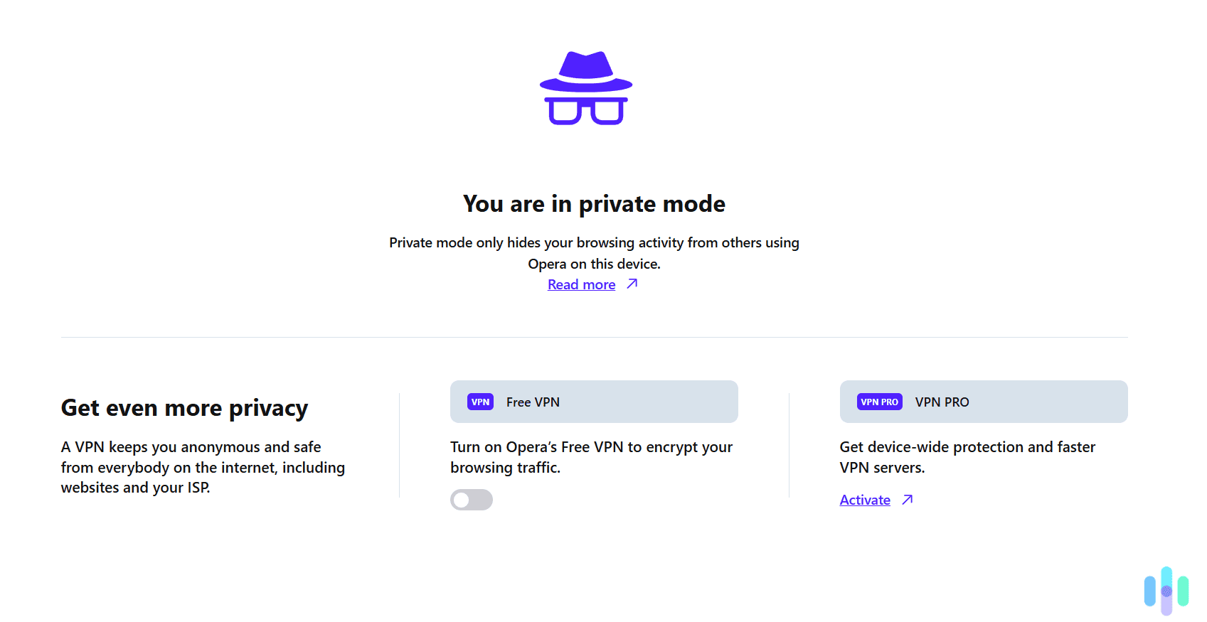 Incognito or Private mode will only hide your Facebook browsing from other people who use your device. Incognito or Private mode will only hide your Facebook browsing from other people who use your device.