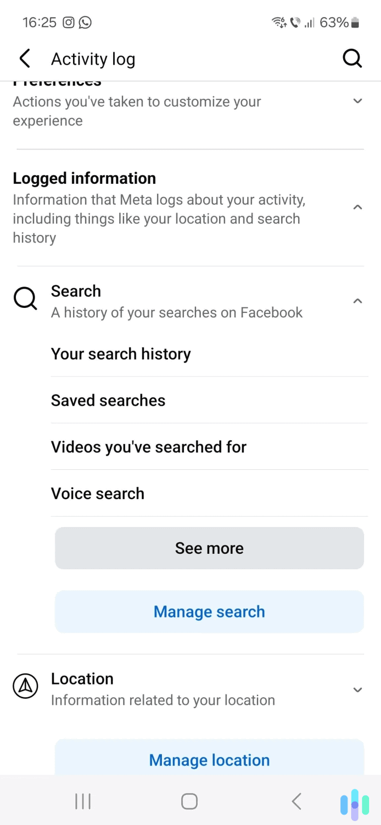 Open the Search dropdown menu, and access your search history. Open the Search dropdown menu, and access your search history.