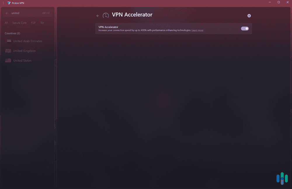 Keep the VPN Accelerator feature turned on, as it significantly increases performance. Keep the VPN Accelerator feature turned on, as it significantly increases performance.