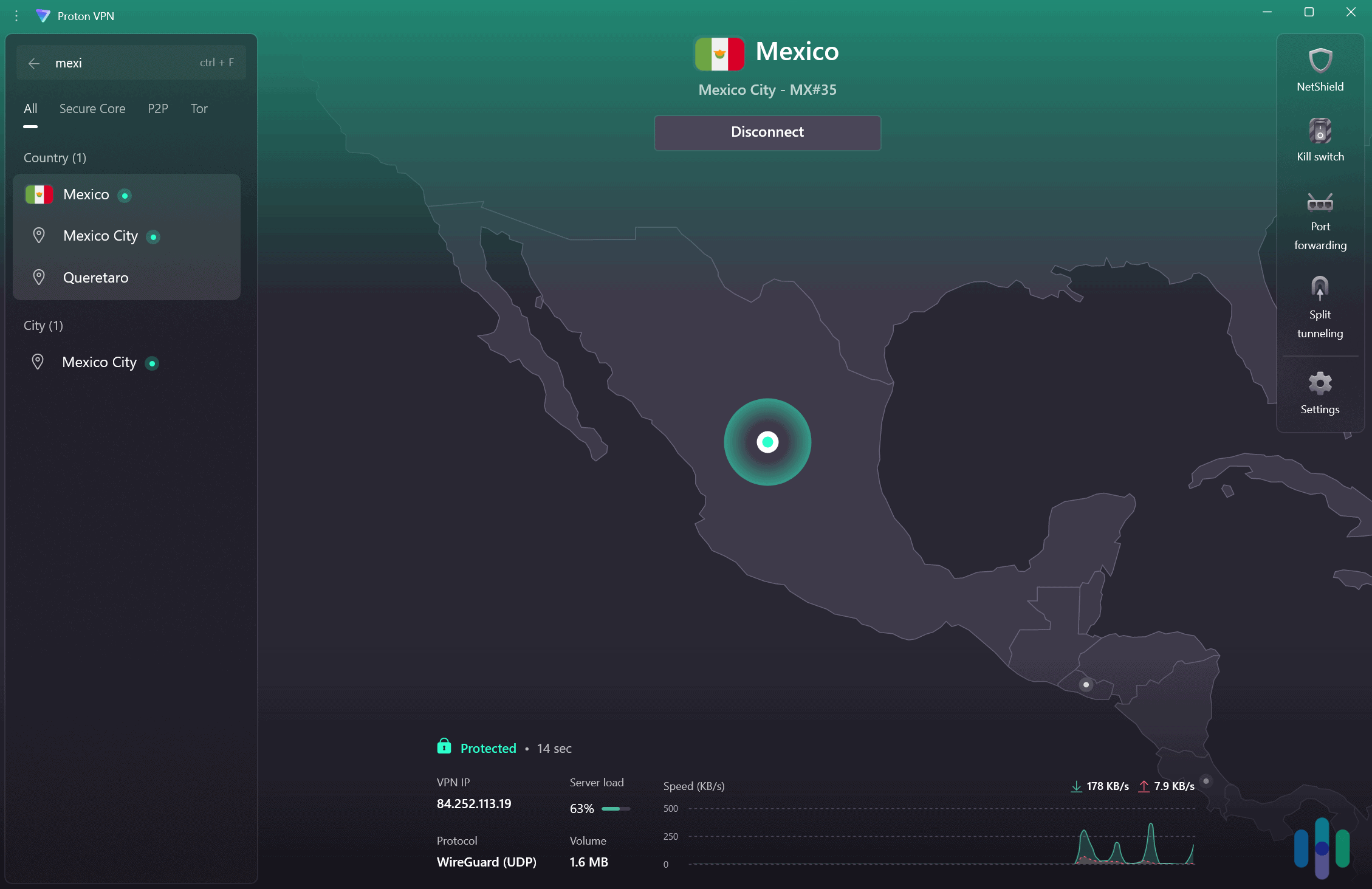 Proton VPN has two server locations in Mexico. Proton VPN has two server locations in Mexico.