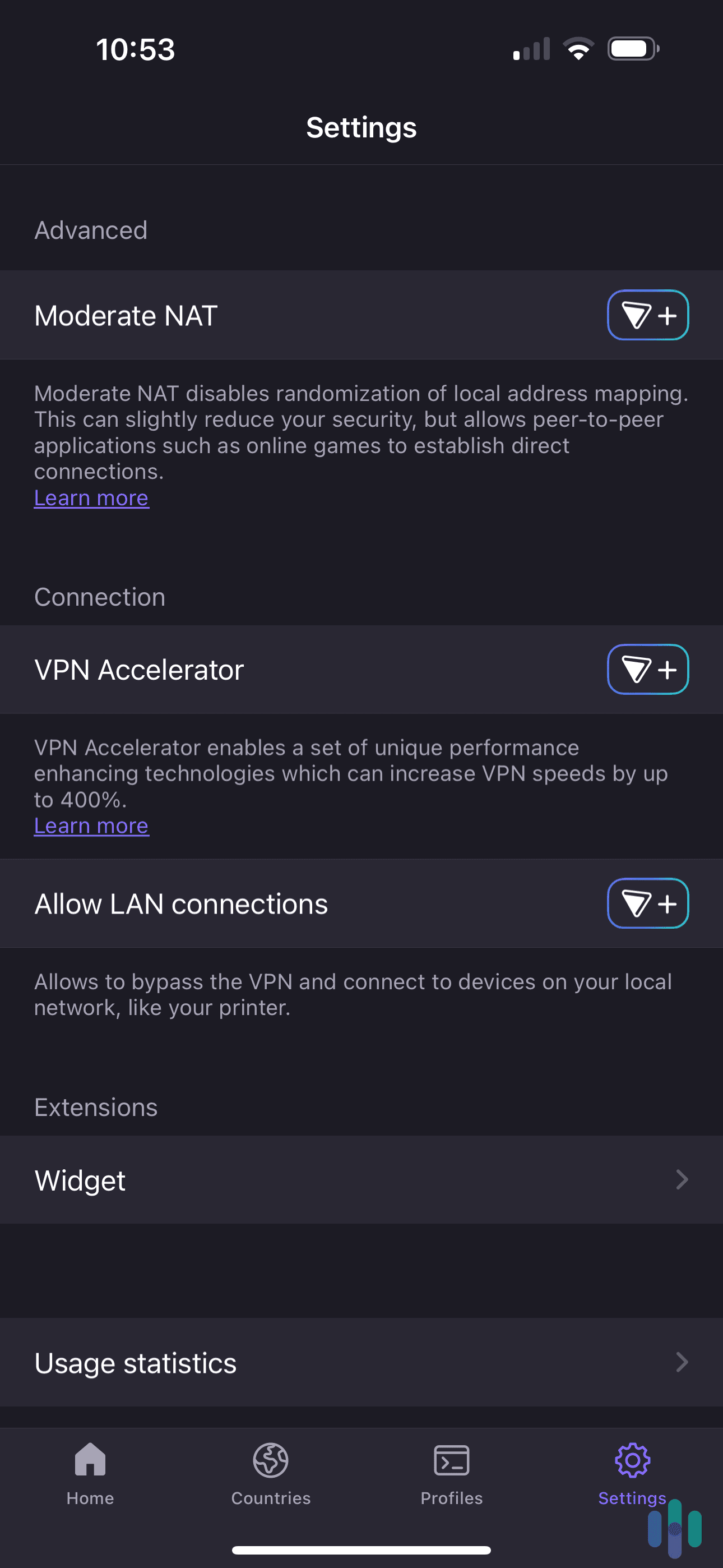 Proton VPN s paid plans add useful extra features, like VPN Accelerator, which boosts speeds. Proton VPN's paid plans add useful extra features, like VPN Accelerator, which boosts speeds.