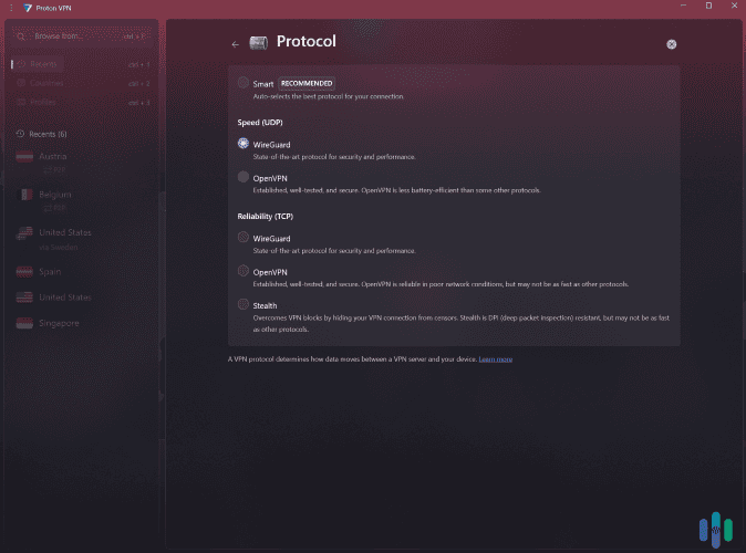 Proton VPN supports WireGuard, which helps it maintain fast speeds for Warzone.