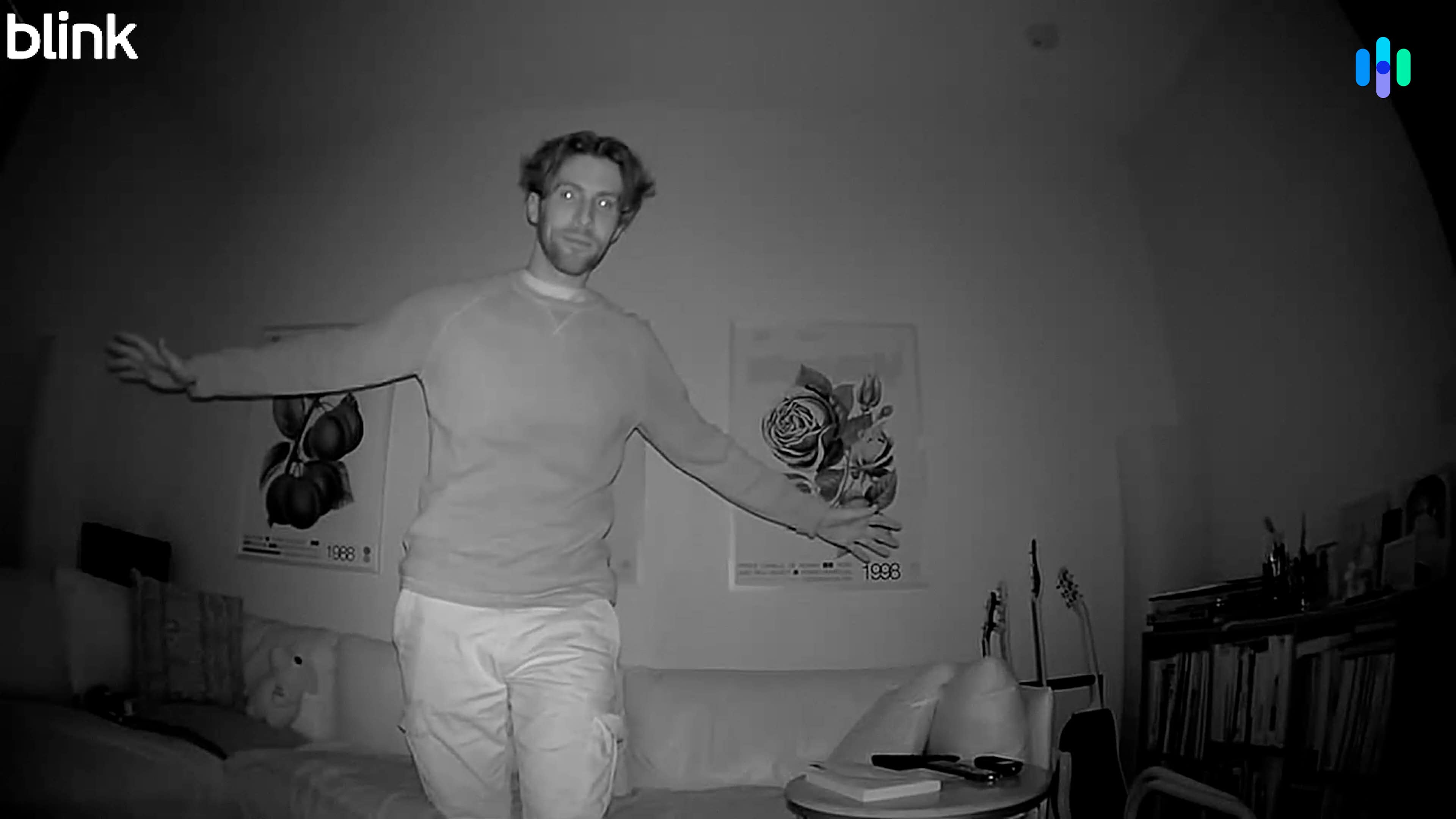 Blink Mini 2 nighttime video quality The Blink Mini 2 also features infrared night vision in case you want to keep your house dark at night.