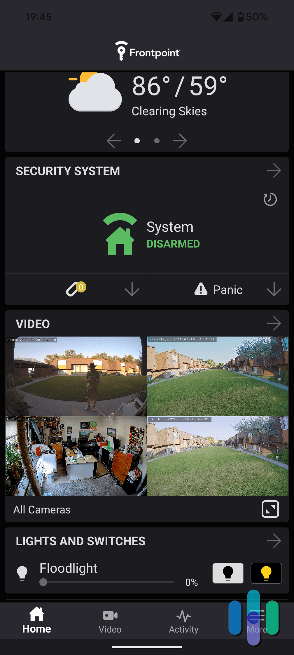 Frontpoint-app-home-screen Frontpoint mobile app