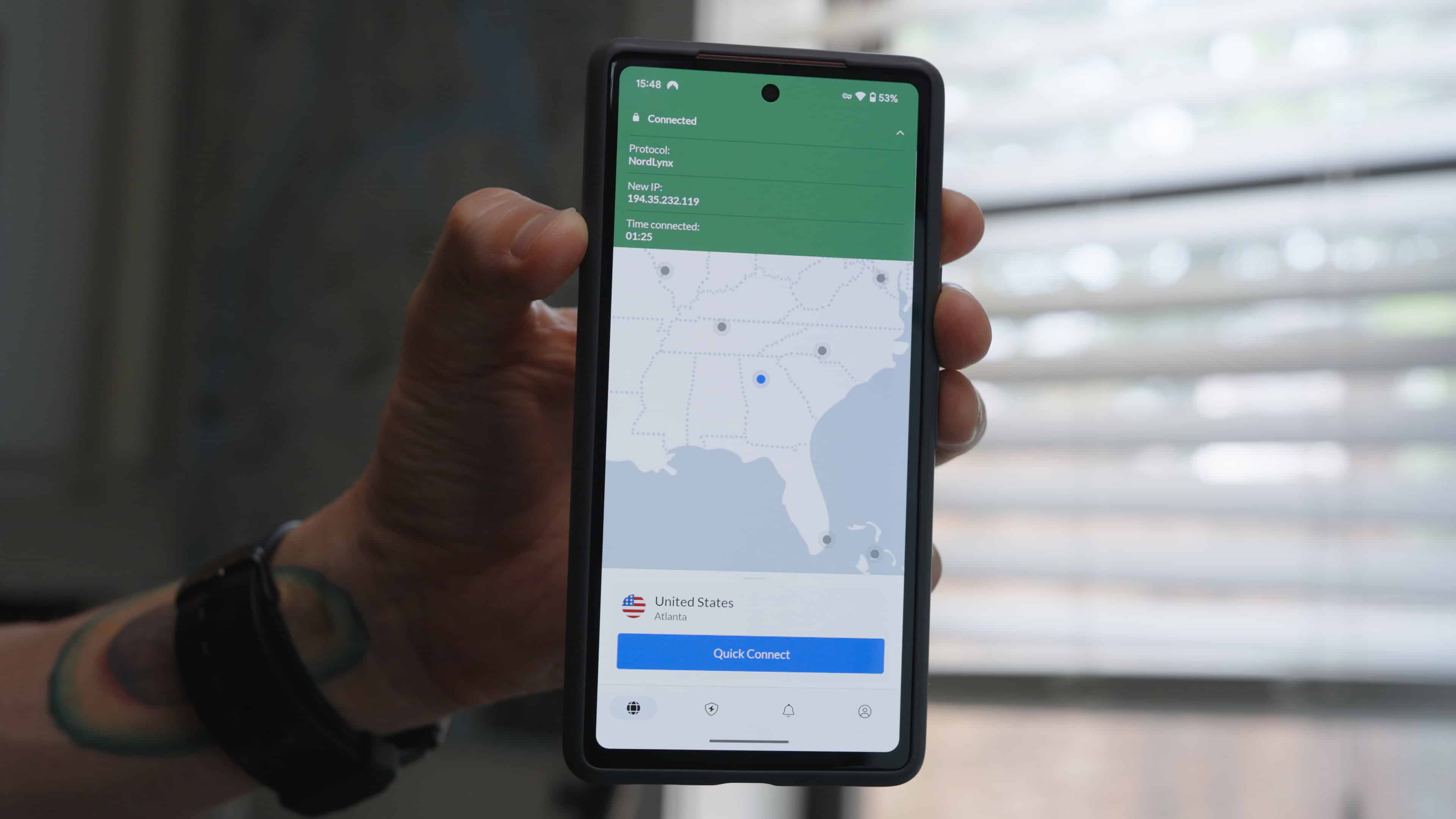NordVPN connected to Atlanta NordVPN connected to Atlanta