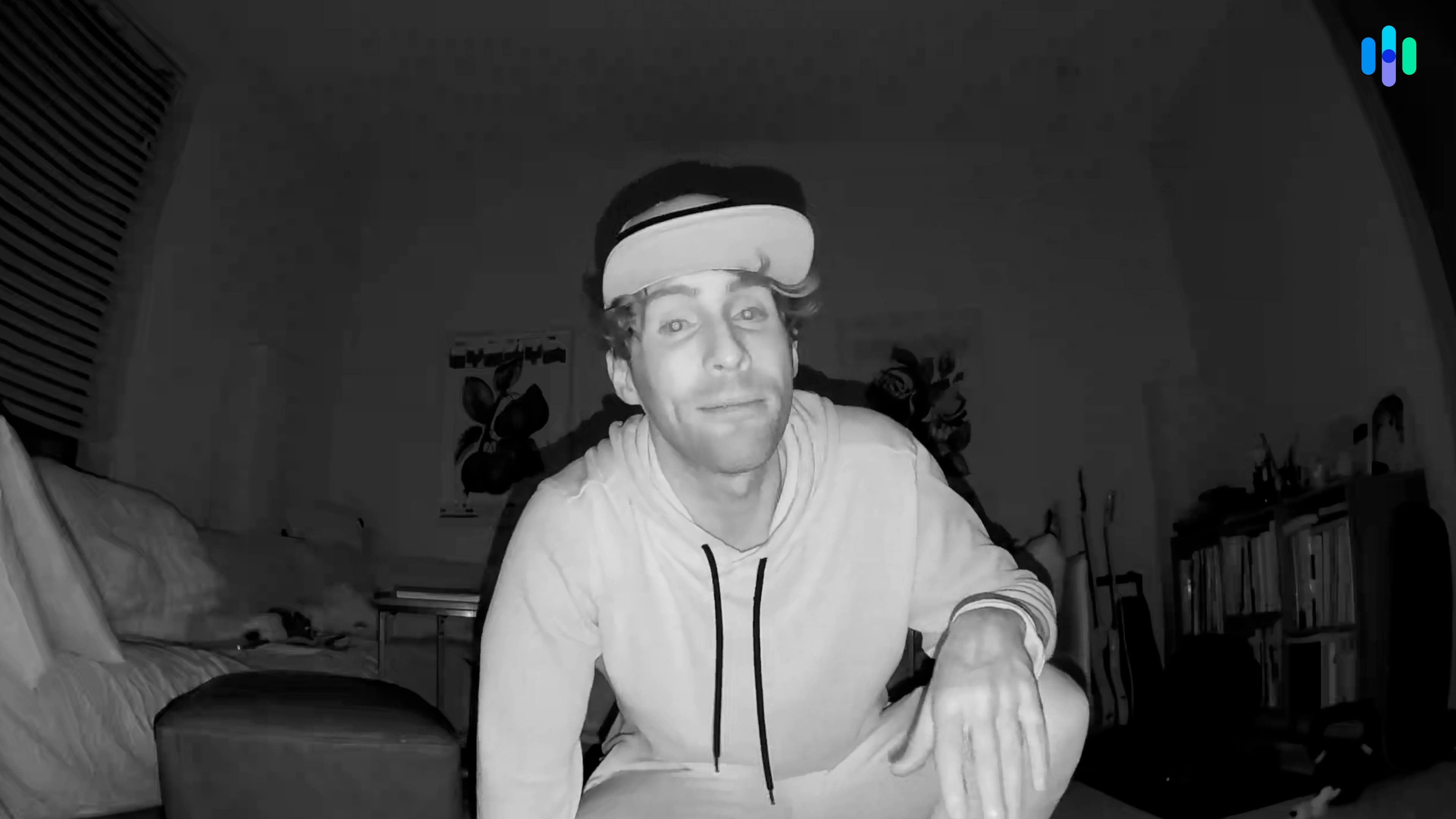 Infrared night vision sample image taken with the Arlo Essential 2K Infrared night vision sample image taken with the Arlo Essential 2K